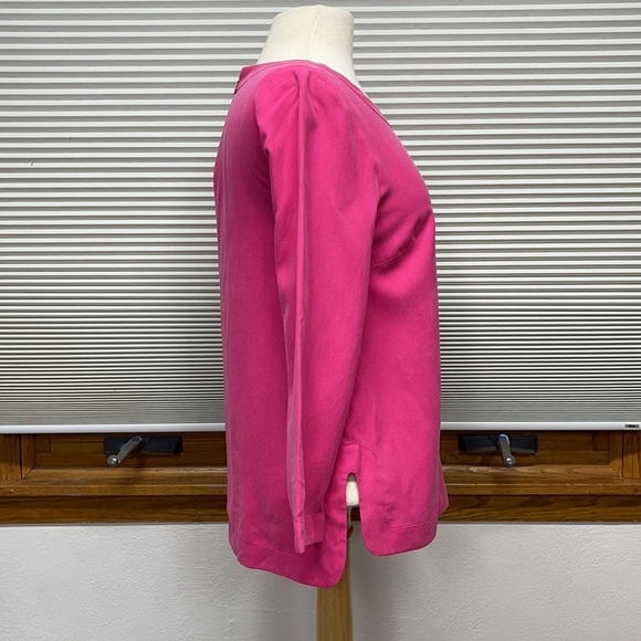 J. Crew NWT Pink 100% Silk Pocket blouse Size 2 - Picture 4 of 10